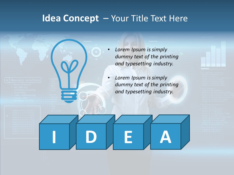 Access Office World Map PowerPoint Template