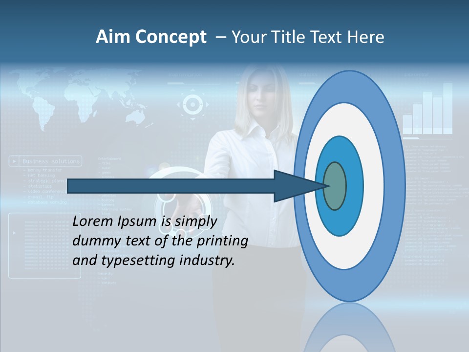 Access Office World Map PowerPoint Template