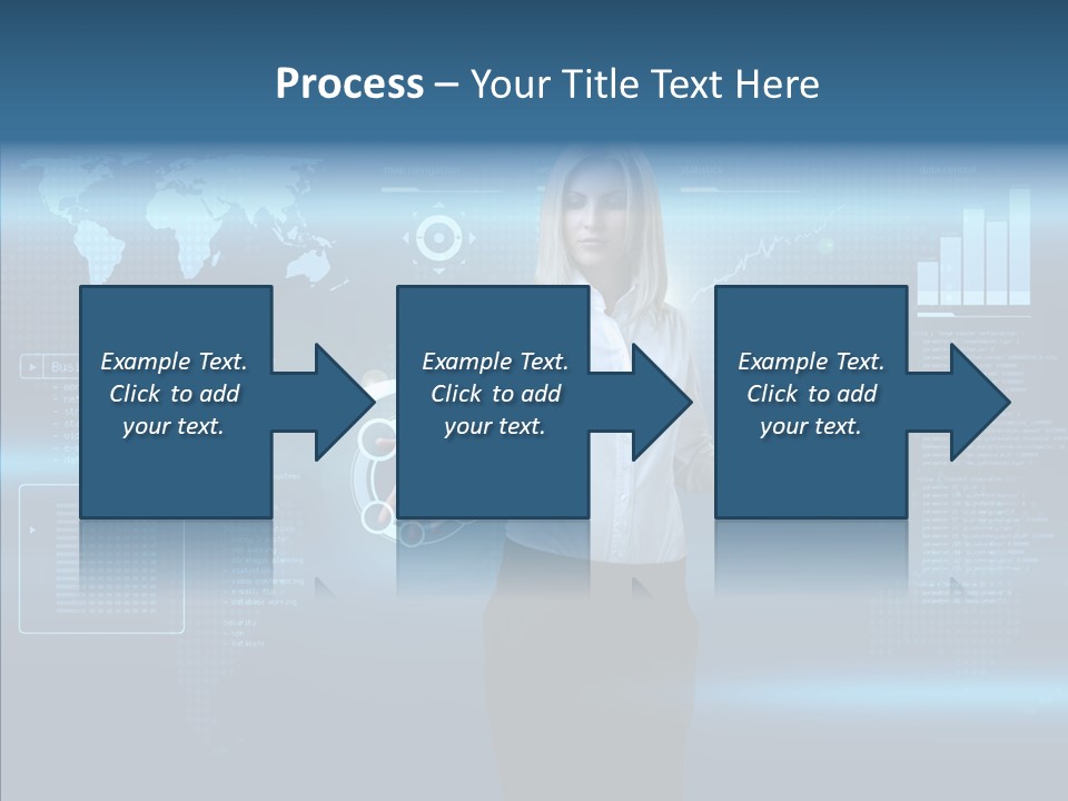 Access Office World Map PowerPoint Template