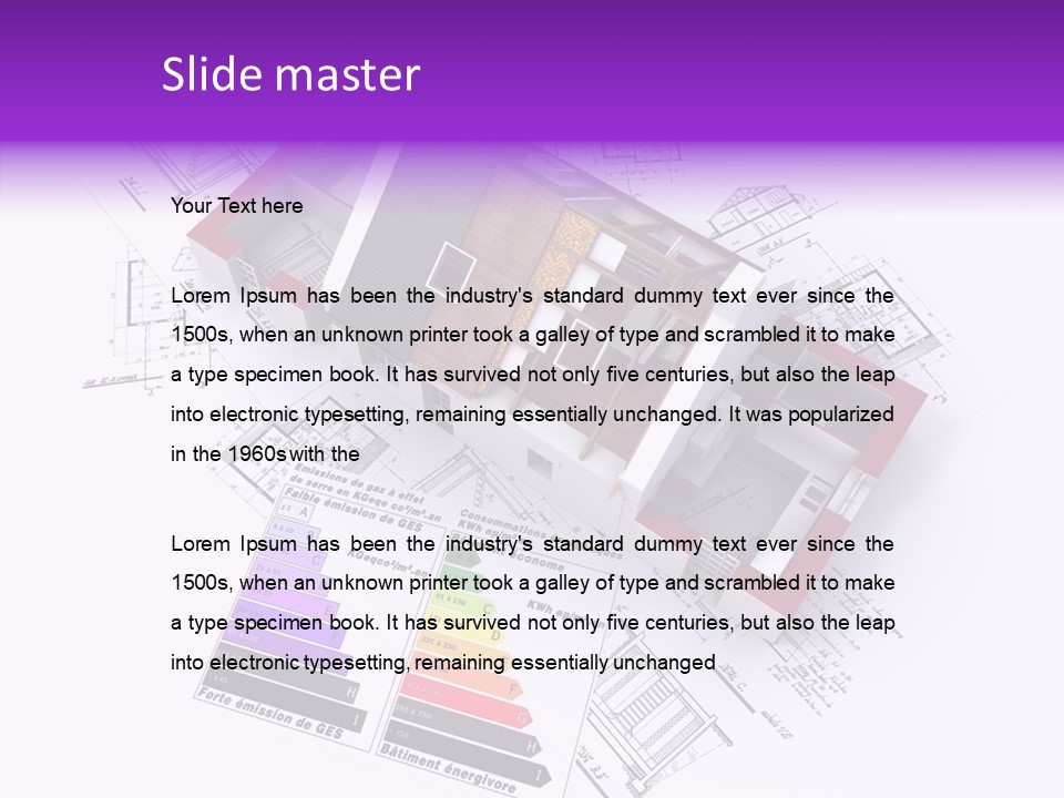 Alternative Energy Architecture Model Blueprint PowerPoint Template