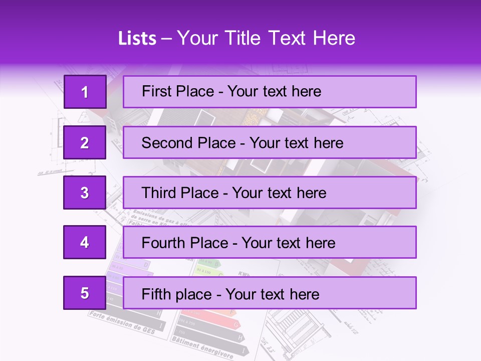 Alternative Energy Architecture Model Blueprint PowerPoint Template