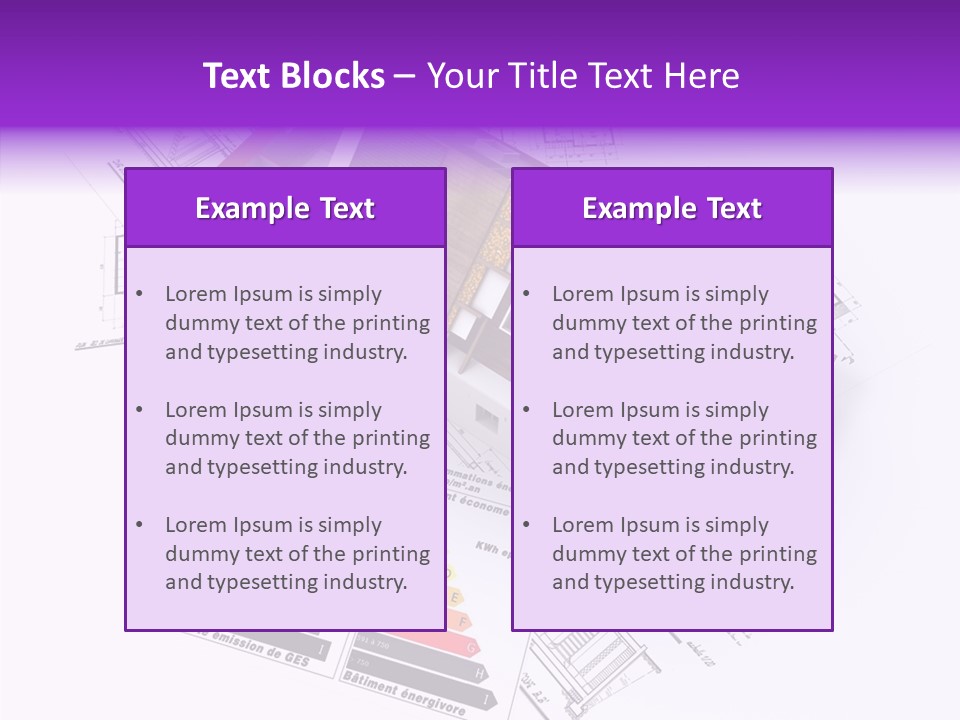 Alternative Energy Architecture Model Blueprint PowerPoint Template