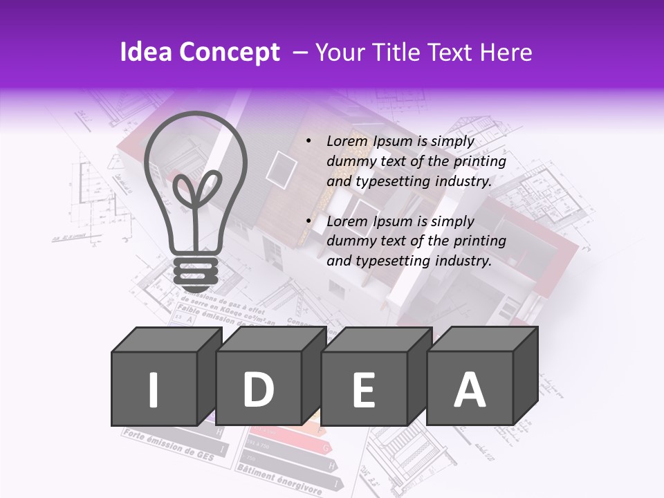 Alternative Energy Architecture Model Blueprint PowerPoint Template