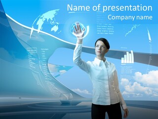 Map Statistic Touch PowerPoint Template