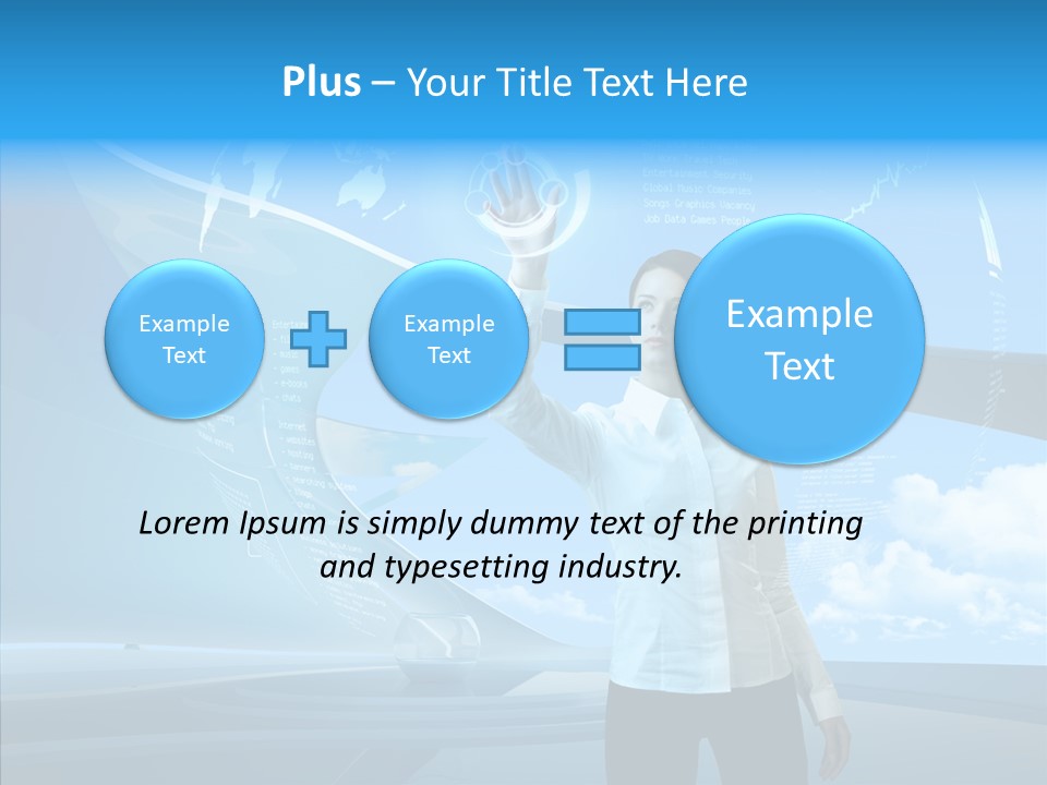 Map Statistic Touch PowerPoint Template