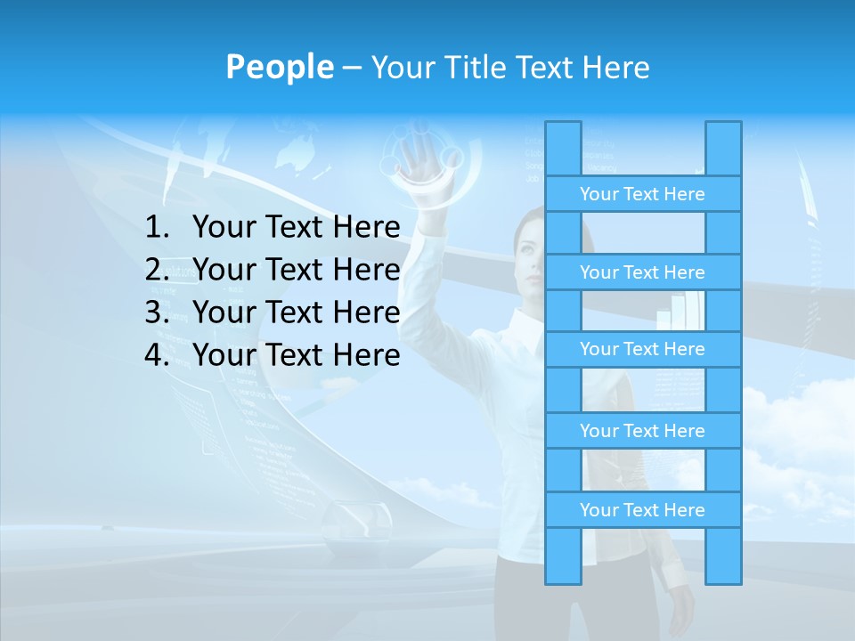 Map Statistic Touch PowerPoint Template