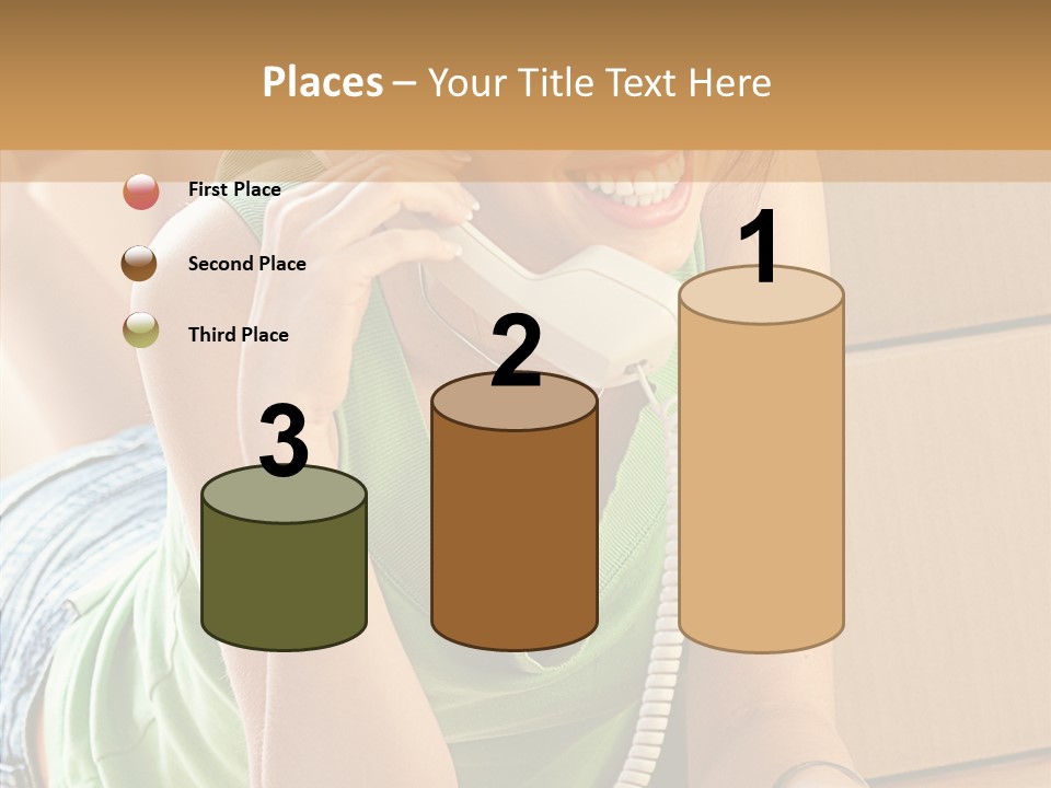 Smiling Attractive Woman PowerPoint Template