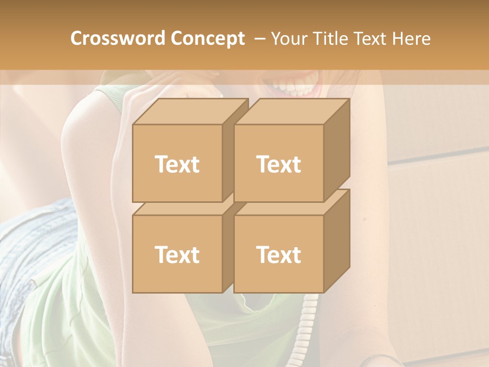 Smiling Attractive Woman PowerPoint Template