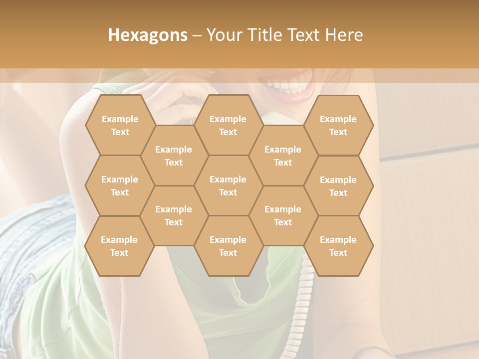 Smiling Attractive Woman PowerPoint Template