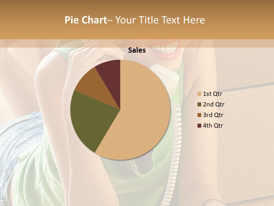 Smiling Attractive Woman PowerPoint Template