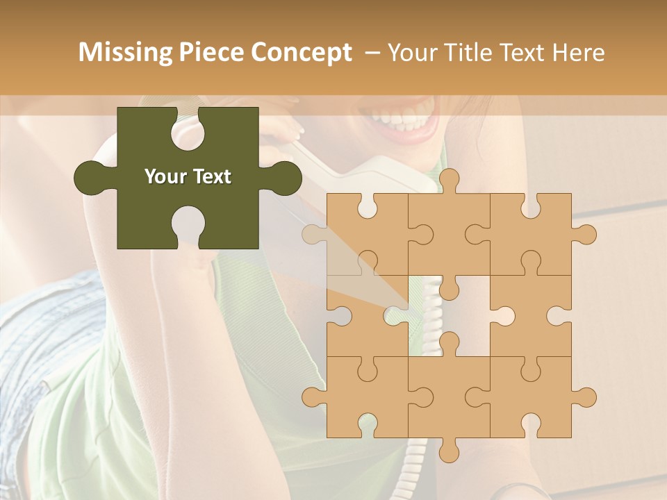 Smiling Attractive Woman PowerPoint Template