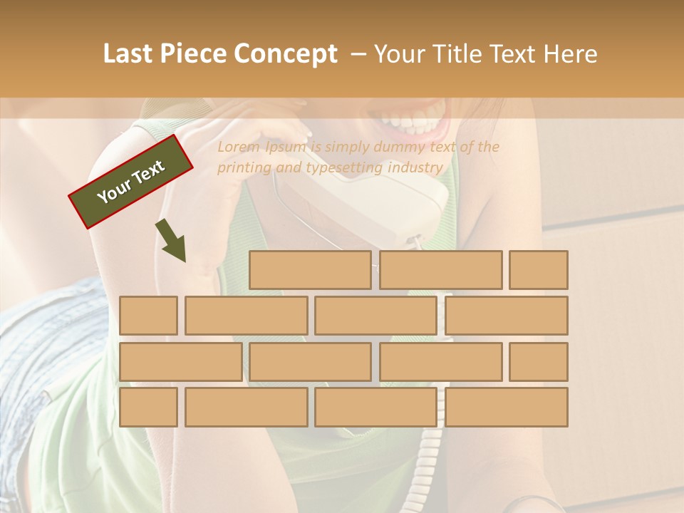 Smiling Attractive Woman PowerPoint Template