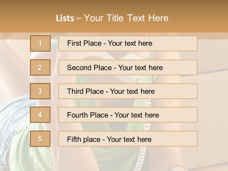 Smiling Attractive Woman PowerPoint Template