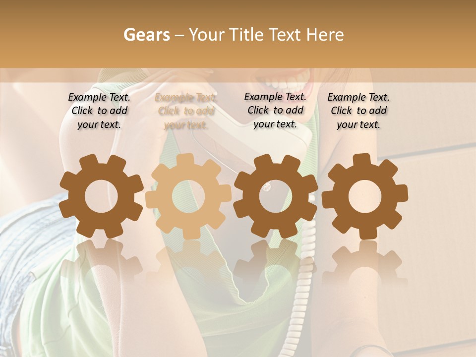 Smiling Attractive Woman PowerPoint Template