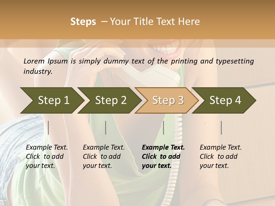 Smiling Attractive Woman PowerPoint Template