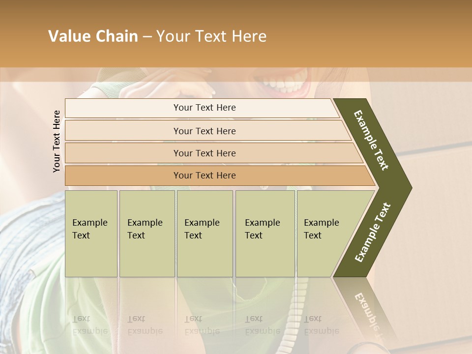 Smiling Attractive Woman PowerPoint Template