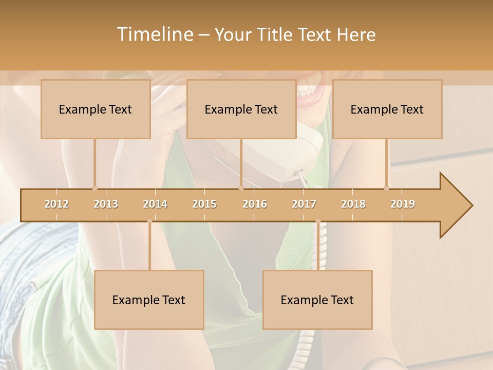 Smiling Attractive Woman PowerPoint Template