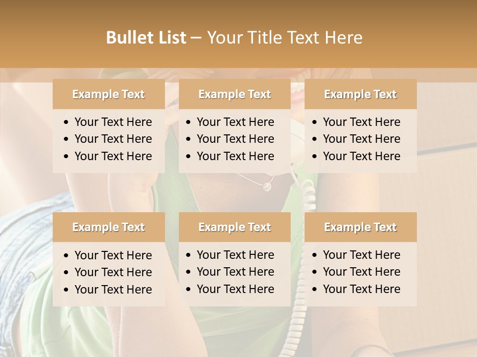 Smiling Attractive Woman PowerPoint Template