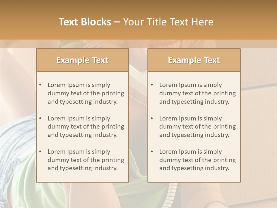Smiling Attractive Woman PowerPoint Template