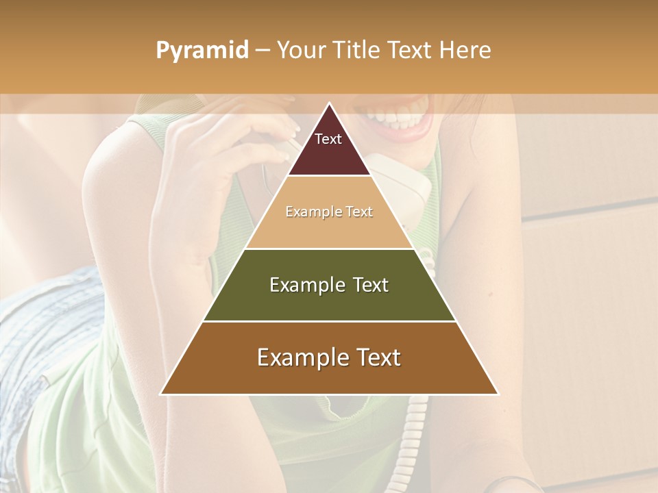 Smiling Attractive Woman PowerPoint Template