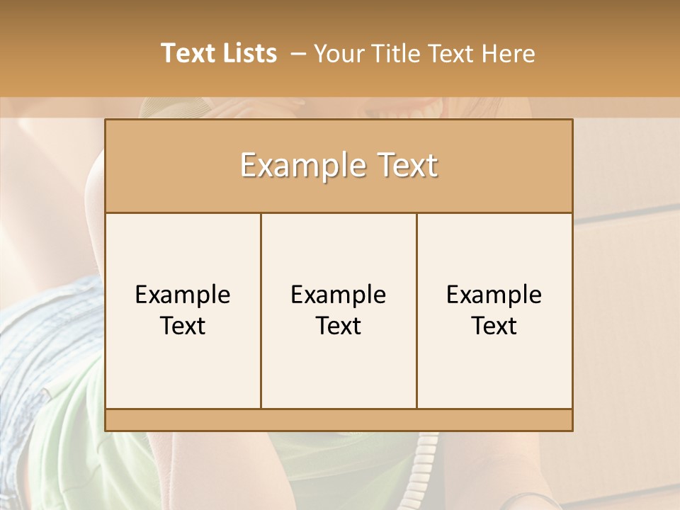 Smiling Attractive Woman PowerPoint Template