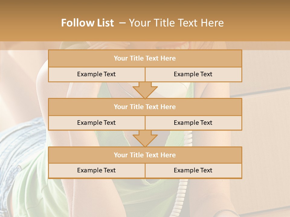 Smiling Attractive Woman PowerPoint Template