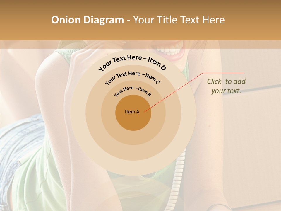 Smiling Attractive Woman PowerPoint Template