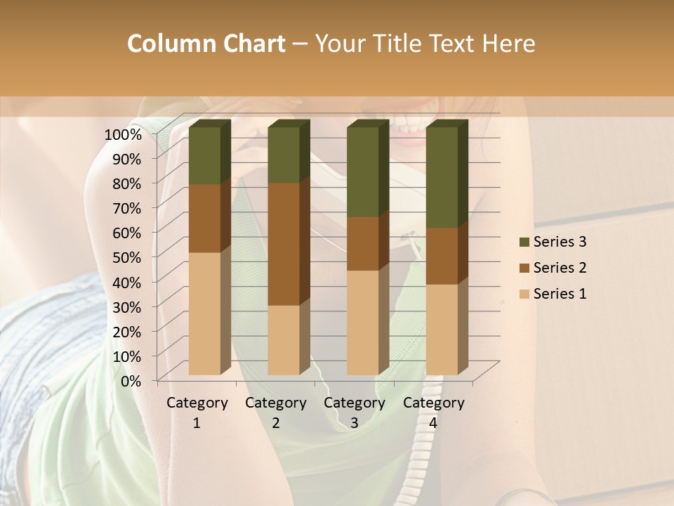 Smiling Attractive Woman PowerPoint Template