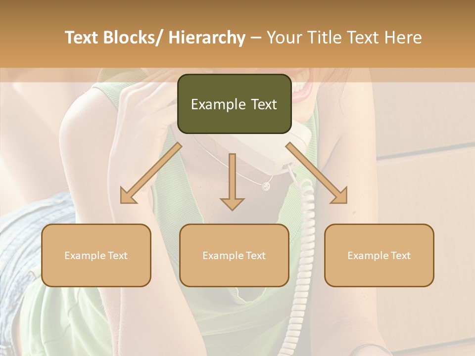 Smiling Attractive Woman PowerPoint Template
