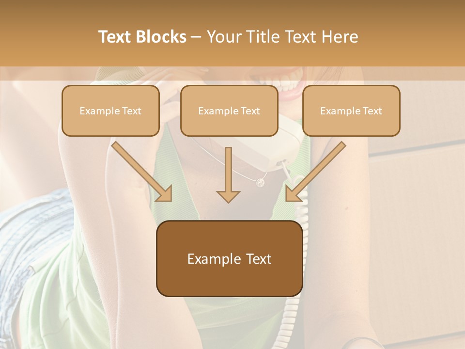 Smiling Attractive Woman PowerPoint Template