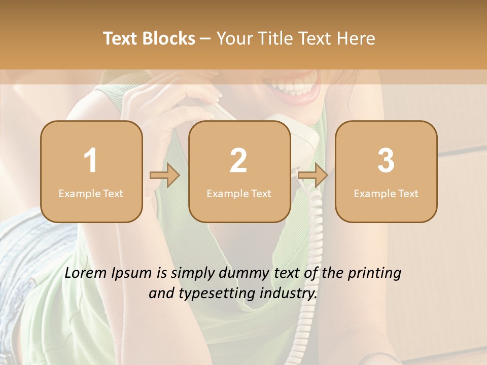 Smiling Attractive Woman PowerPoint Template