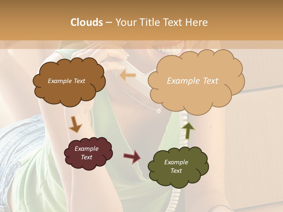 Smiling Attractive Woman PowerPoint Template