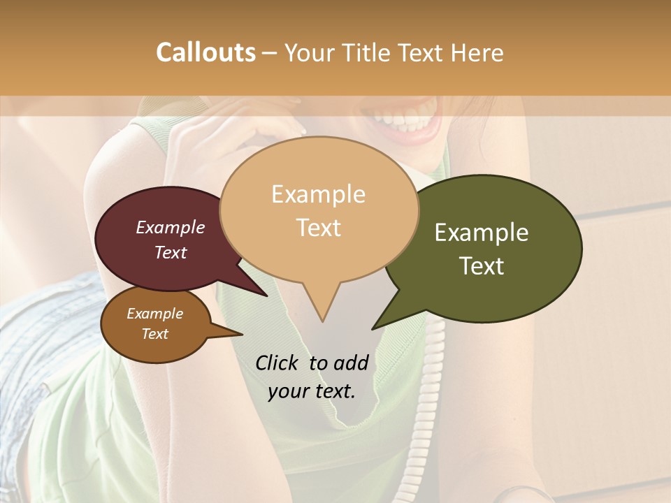 Smiling Attractive Woman PowerPoint Template