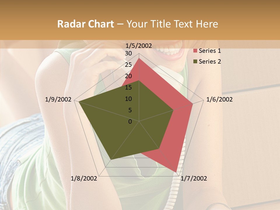 Smiling Attractive Woman PowerPoint Template