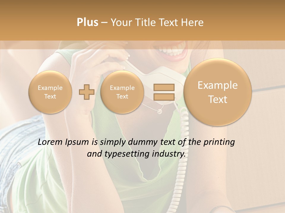 Smiling Attractive Woman PowerPoint Template