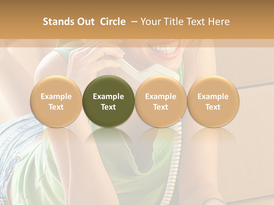 Smiling Attractive Woman PowerPoint Template