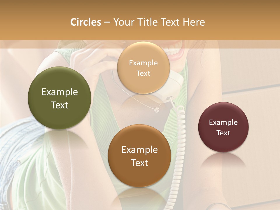 Smiling Attractive Woman PowerPoint Template