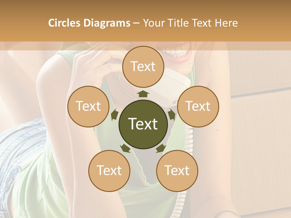 Smiling Attractive Woman PowerPoint Template