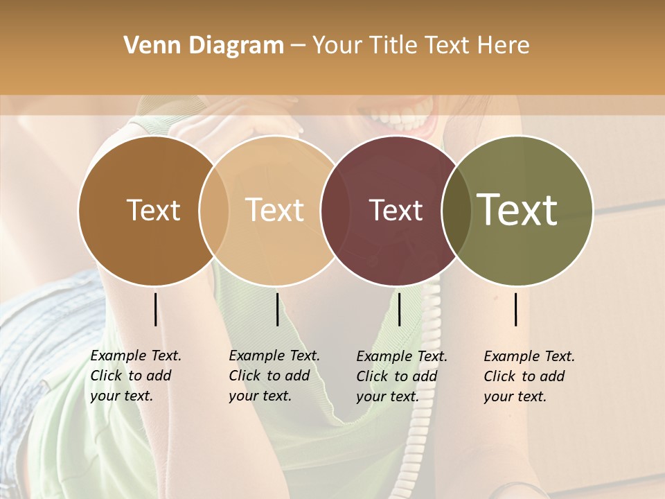 Smiling Attractive Woman PowerPoint Template