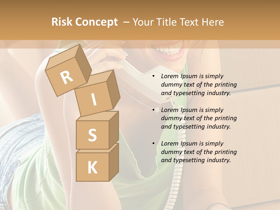 Smiling Attractive Woman PowerPoint Template