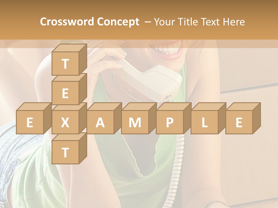 Smiling Attractive Woman PowerPoint Template