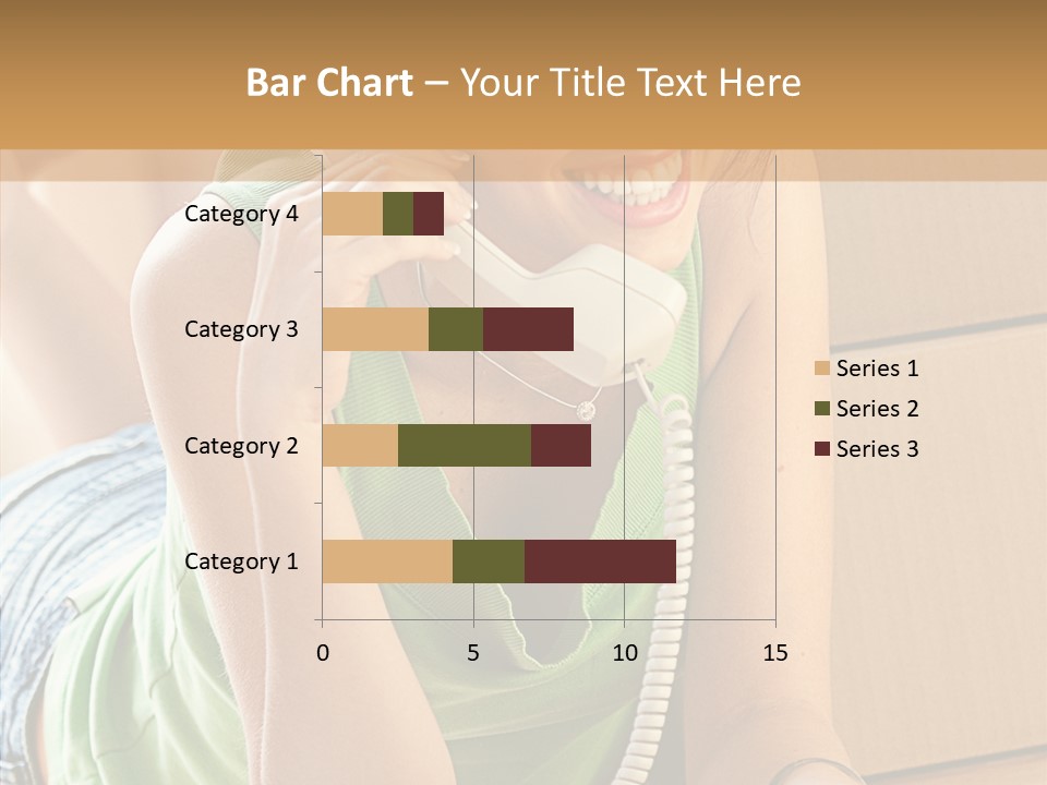 Smiling Attractive Woman PowerPoint Template