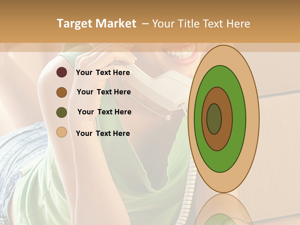 Smiling Attractive Woman PowerPoint Template