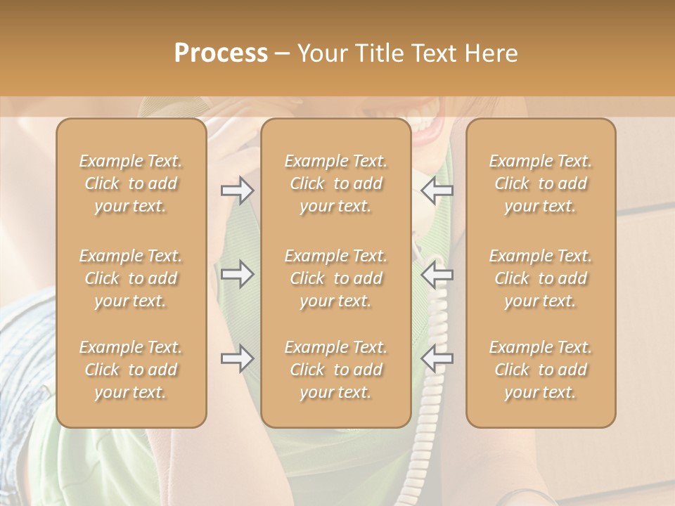 Smiling Attractive Woman PowerPoint Template