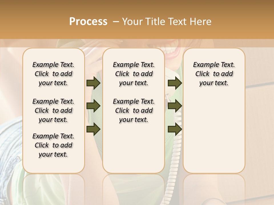 Smiling Attractive Woman PowerPoint Template
