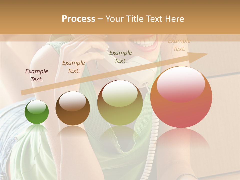 Smiling Attractive Woman PowerPoint Template