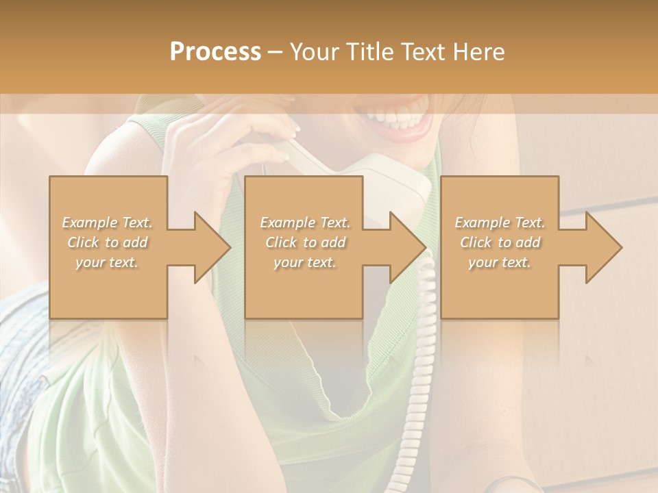 Smiling Attractive Woman PowerPoint Template
