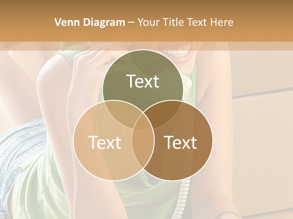 Smiling Attractive Woman PowerPoint Template