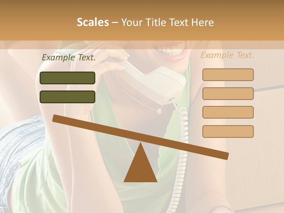 Smiling Attractive Woman PowerPoint Template