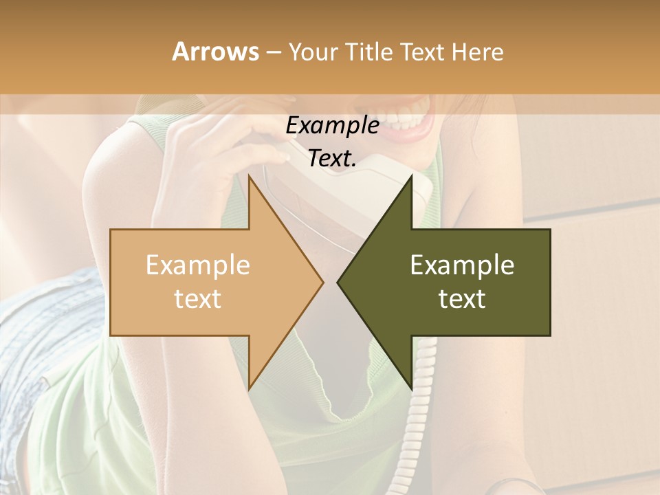 Smiling Attractive Woman PowerPoint Template